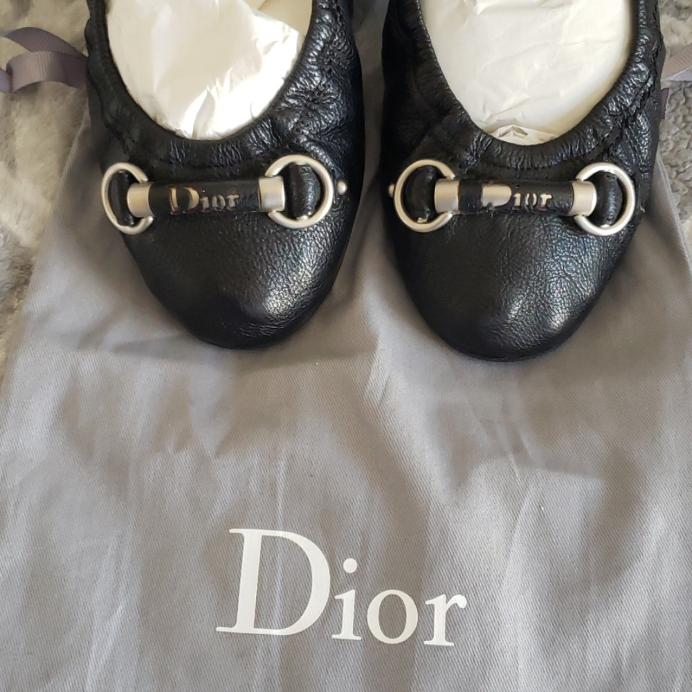 Dior Black Leather Vintage Loafers Size 40 - Picture 14 of 15